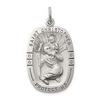 Ryan Jonathan Fine Jewelry Sterling Silver St. Christopher Medal Pendant