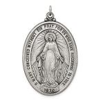 Ryan Jonathan Fine Jewelry Sterling Silver Antiqued Miraculous Medal Pendan