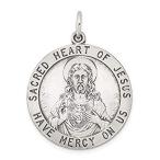 Ryan Jonathan Fine Jewelry Sterling Silver Sacred Heart of Jesus Medal Pend