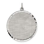 Ryan Jonathan Fine Jewelry Sterling Silver Engraveable Round Patterned Fron