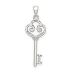 Ryan Jonathan Fine Jewelry Sterling Silver Heart Key Pendant