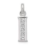 Ryan Jonathan Fine Jewelry Sterling Silver White Cubic Zirconia Initial I P