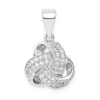 Ryan Jonathan Fine Jewelry Sterling Silver Cubic Zirconia Love Knot Pendant