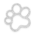 Ryan Jonathan Fine Jewelry Sterling Silver Cubic Zirconia Paw Print Slide P