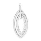Ryan Jonathan Fine Jewelry Sterling Silver Moveable Double Leaf Cubic Zirco