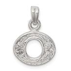 Ryan Jonathan Fine Jewelry Sterling Silver Cubic Zirconia Initial O Pendant