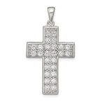 Ryan Jonathan Fine Jewelry Sterling Silver Cubic Zirconia Latin Cross Penda