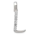 Ryan Jonathan Fine Jewelry Sterling Silver Cubic Zirconia Initial L Pendant