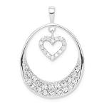 Ryan Jonathan Fine Jewelry Sterling Silver Cubic Zirconia Oval with Dangle