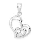 Ryan Jonathan Fine Jewelry Sterling Silver Cubic Zirconia Heart Pendant