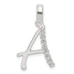 Ryan Jonathan Fine Jewelry Sterling Silver Cubic Zirconia Initial a Pendant