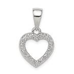 Ryan Jonathan Fine Jewelry Sterling Silver Cubic Zirconia Heart Shape Penda