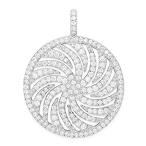 Ryan Jonathan Fine Jewelry Sterling Silver Cubic Zirconia Large Circle Swir