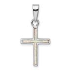 Ryan Jonathan Fine Jewelry Sterling Silver White Lab Created Opal Cross Pen