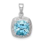 Ryan Jonathan Fine Jewelry Sterling Silver Light Swiss Blue Topaz Pendant