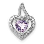 Ryan Jonathan Fine Jewelry Sterling Silver Pink Quartz and Diamond Pendant
