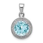 Ryan Jonathan Fine Jewelry Sterling Silver Diamond and Light Swiss Blue Top
