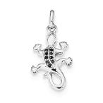 Ryan Jonathan Fine Jewelry Sterling Silver with Black Cubic Zirconia Lizard