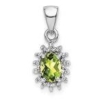 Ryan Jonathan Fine Jewelry Sterling Silver Peridot and Diamond Pendant