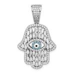 Ryan Jonathan Fine Jewelry Sterling Silver White and Blue Cubic Zirconia Ha