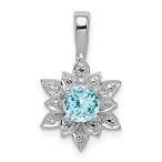 Ryan Jonathan Fine Jewelry Sterling Silver Diamond and Light Swiss Blue Top