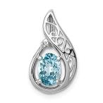 Ryan Jonathan Fine Jewelry Sterling Silver Diamond and Light Swiss Blue Top