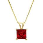 0.55ct Brilliant Princess Cut unique Fine jewelry Natural Scarlet Red Garne