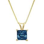 0.50 ct Brilliant Princess Cut unique Fine jewelry Natural London Blue Topa