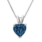 0.55ct Brilliant Heart Cut unique Fine jewelry Natural London Blue Topaz Id