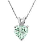 0.45ct Brilliant Heart Cut unique Fine jewelry Mint Green Simulated diamond