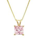 0.45ct Brilliant Princess Cut unique Fine jewelry Fancy Pink Simulated diam