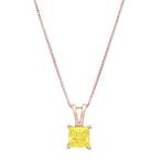 1.45ct Brilliant Princess Cut unique Fine jewelry Canary Yellow Simulated d