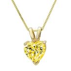 1.95ct Brilliant Heart Cut unique Fine jewelry Canary Yellow Simulated diam