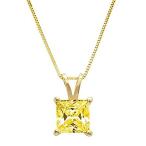 0.45ct Brilliant Princess Cut unique Fine jewelry Canary Yellow Simulated d