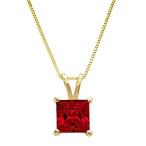 1.05ct Brilliant Princess Cut unique Fine jewelry Natural Scarlet Red Garne