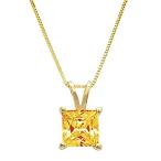 1.55ct Brilliant Princess Cut unique Fine jewelry Natural Orange Citrine Ge