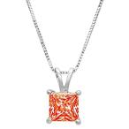 1.95ct Brilliant Princess Cut unique Fine jewelry Fancy Red Simulated diamo