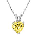 0.55ct Brilliant Heart Cut unique Fine jewelry Canary Yellow Cubic Zirconia
