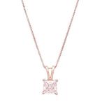 1.05ct Brilliant Princess Cut unique Fine jewelry Fancy Pink Cubic Zirconia