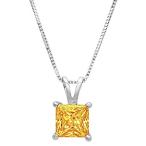 1.55ct Brilliant Princess Cut unique Fine jewelry Natural Orange Citrine Ge