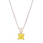 1.45ct Brilliant Princess Cut unique Fine jewelry Natural Yellow Citrine Ge