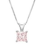 1.45ct Brilliant Princess Cut unique Fine jewelry Fancy Pink Simulated diam