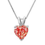 0.45ct Brilliant Heart Cut unique Fine jewelry Fancy Red Simulated diamond