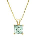 1.50 ct Brilliant Princess Cut unique Fine jewelry Turquoise Green Simulate