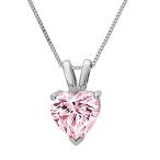 0.55ct Brilliant Heart Cut unique Fine jewelry Fancy Pink Cubic Zirconia Ge