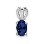 Ryan Jonathan Fine Jewelry Sterling Silver Lab Created Sapphire Pendant