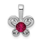 Ryan Jonathan Fine Jewelry Sterling Silver Lab Created Ruby Pendant