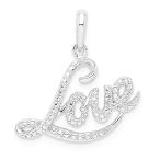 Ryan Jonathan Fine Jewelry Sterling Silver Diamond Love Pendant