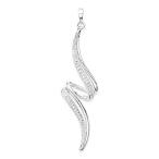 Ryan Jonathan Fine Jewelry Sterling Silver Diamond Swirl Pendant