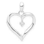 Ryan Jonathan Fine Jewelry Sterling Silver Diamond Heart Pendant